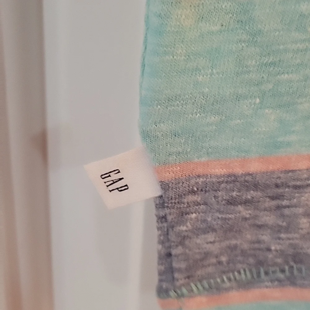 Gap mint and navy striped pocket tee shirt xxl